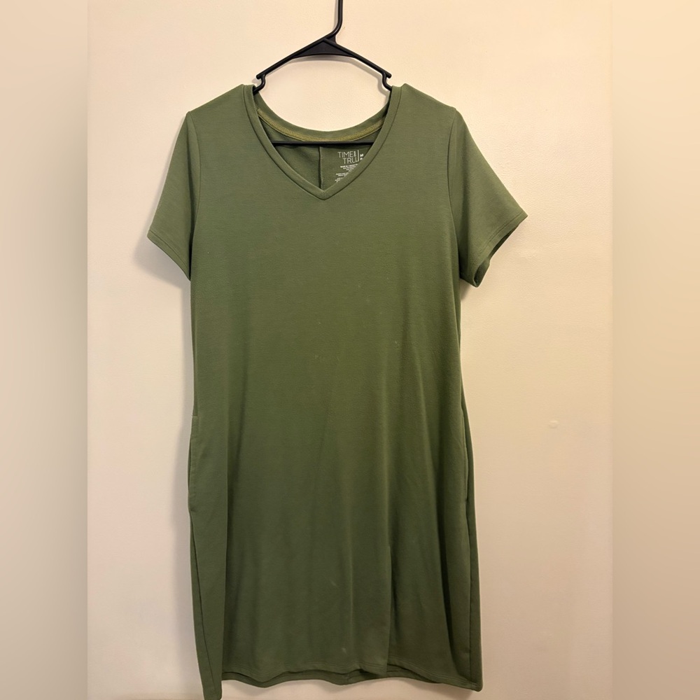 Green t-shirt dress